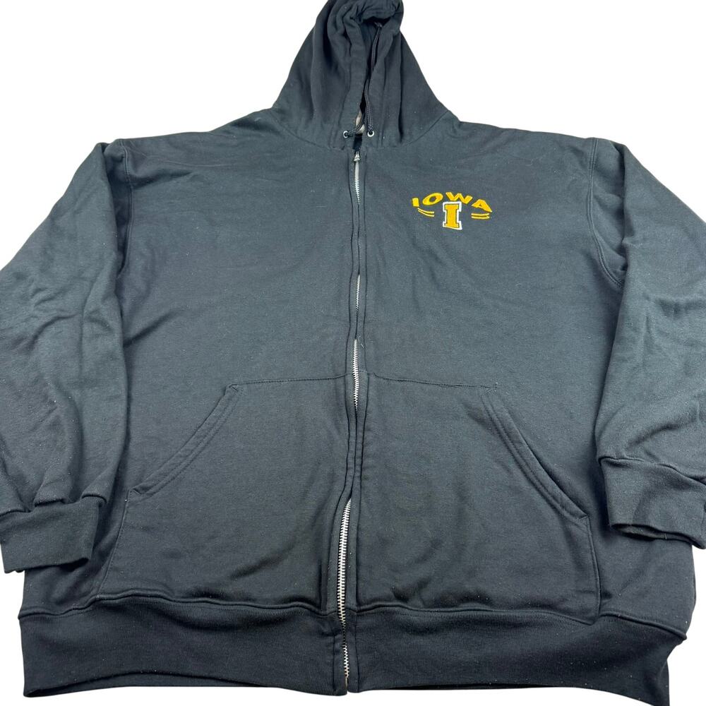 Vintage Iowa Hawkeyes Full Zip Hoodie - Size Large